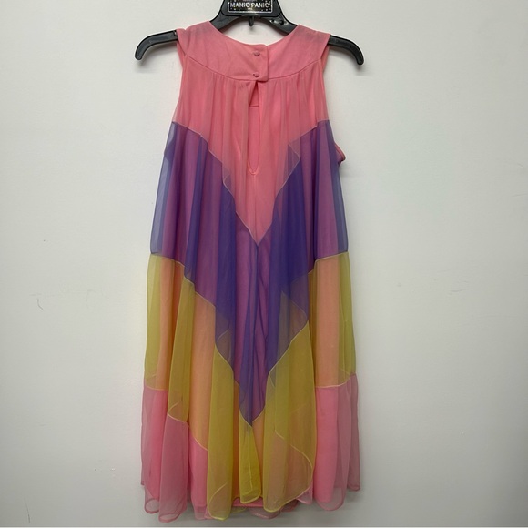 Vintage 60s nylon pegnoir pastel dress 🎀💐 - Picture 3 of 7